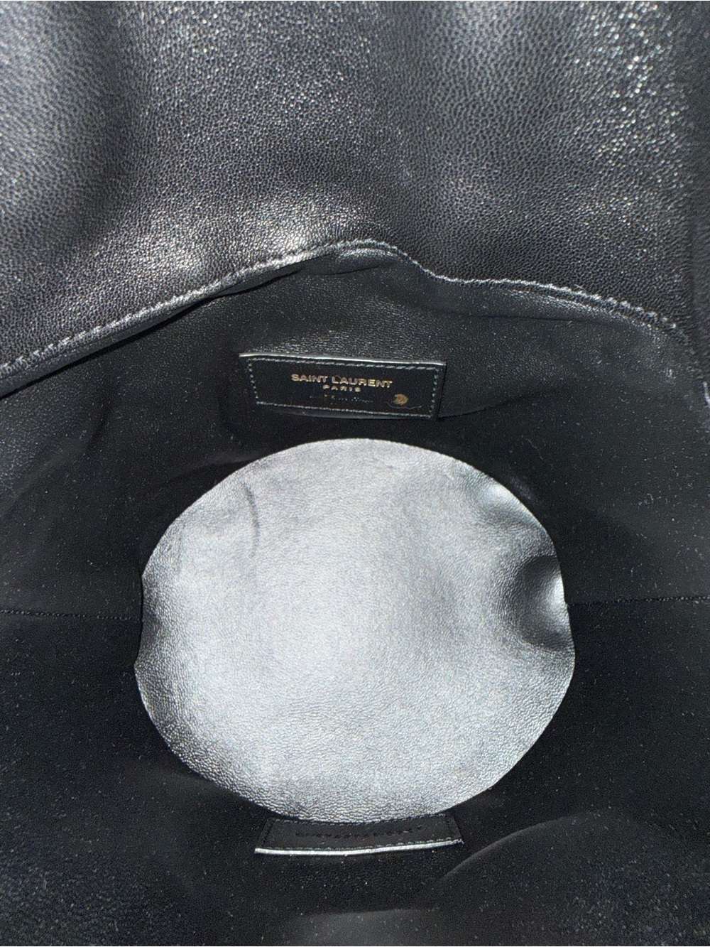 Yves Saint Laurent Black Quilted Mini Bucket Bag with Gold Hardware - Picture 4 of 5